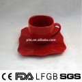 2014 New design hot selling unique square ceramic coffee cup with handle